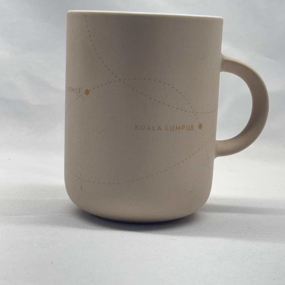 Nespresso Mug Unisex Beige Global Travel Cities Matte Ceramic Wanderlust Modern